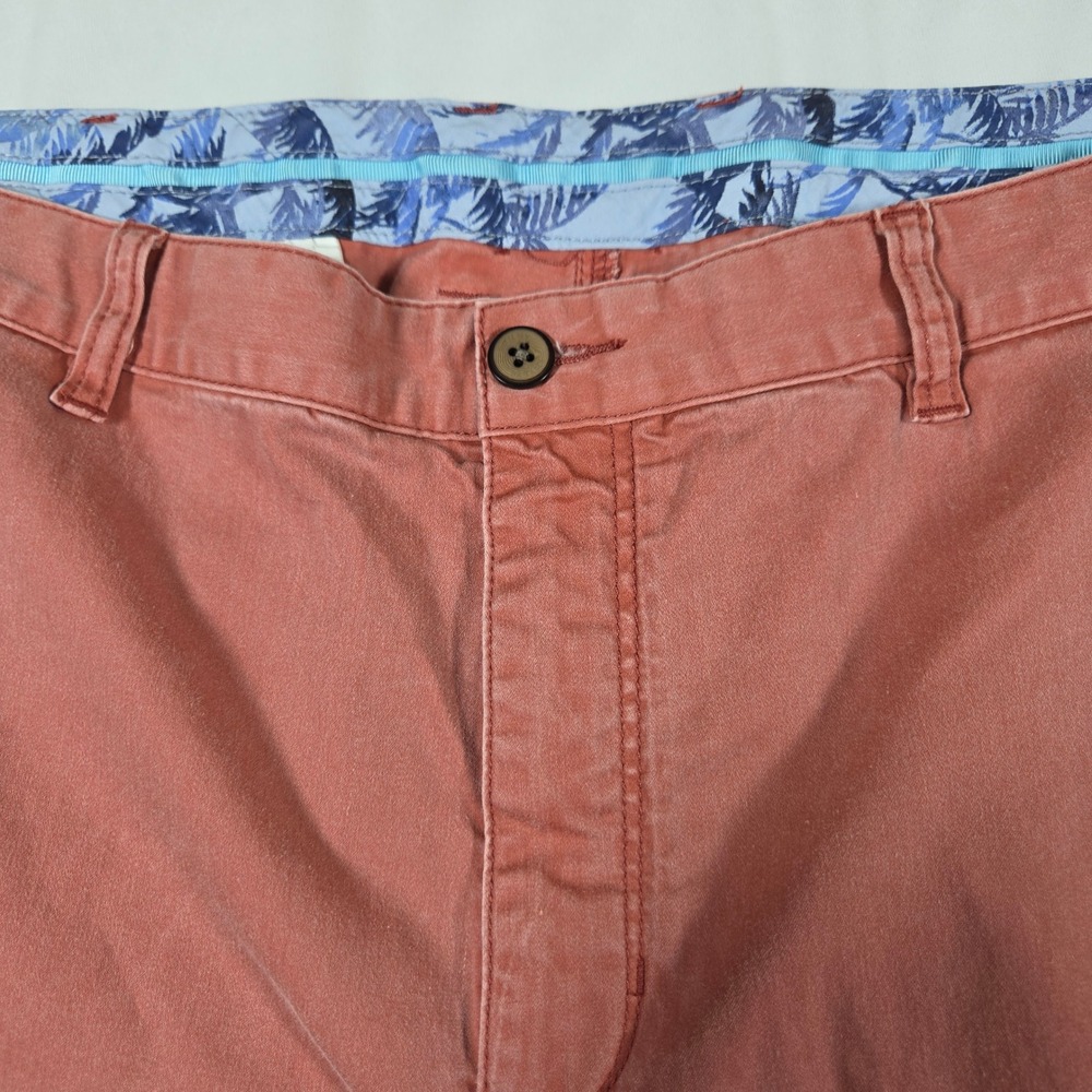 Tommy Bahama Boracay Shorts Mens 44 Coral Red Cotton Tencel Stretch Chino 44LG - Picture 11 of 11